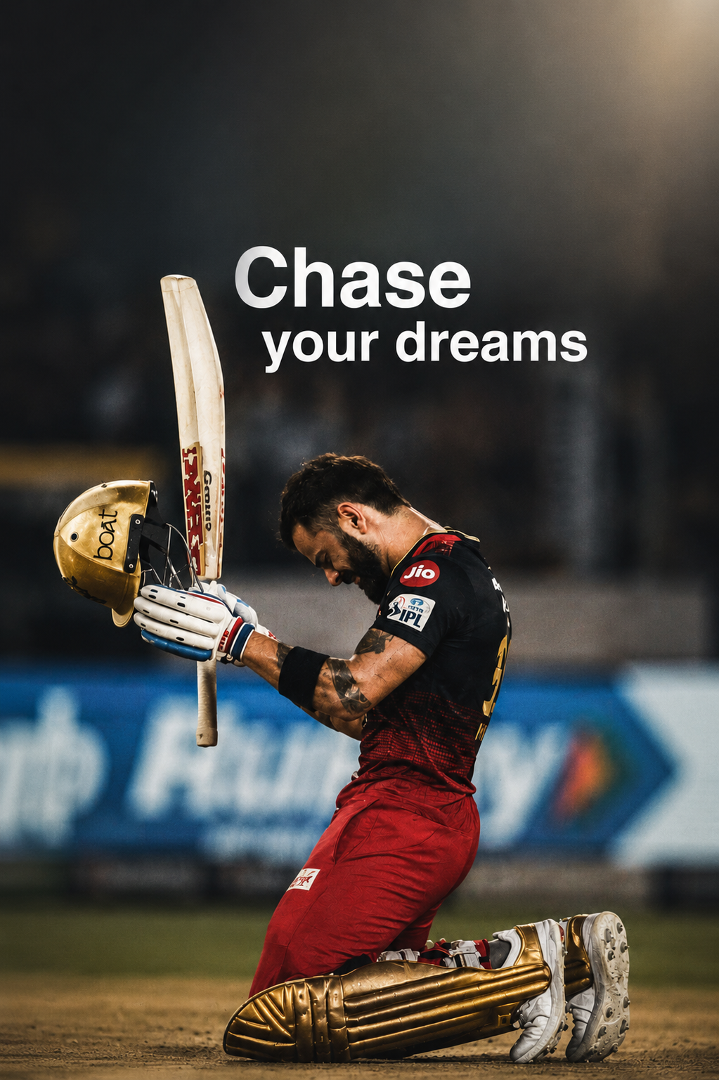 Chase Your Dreams typography poster